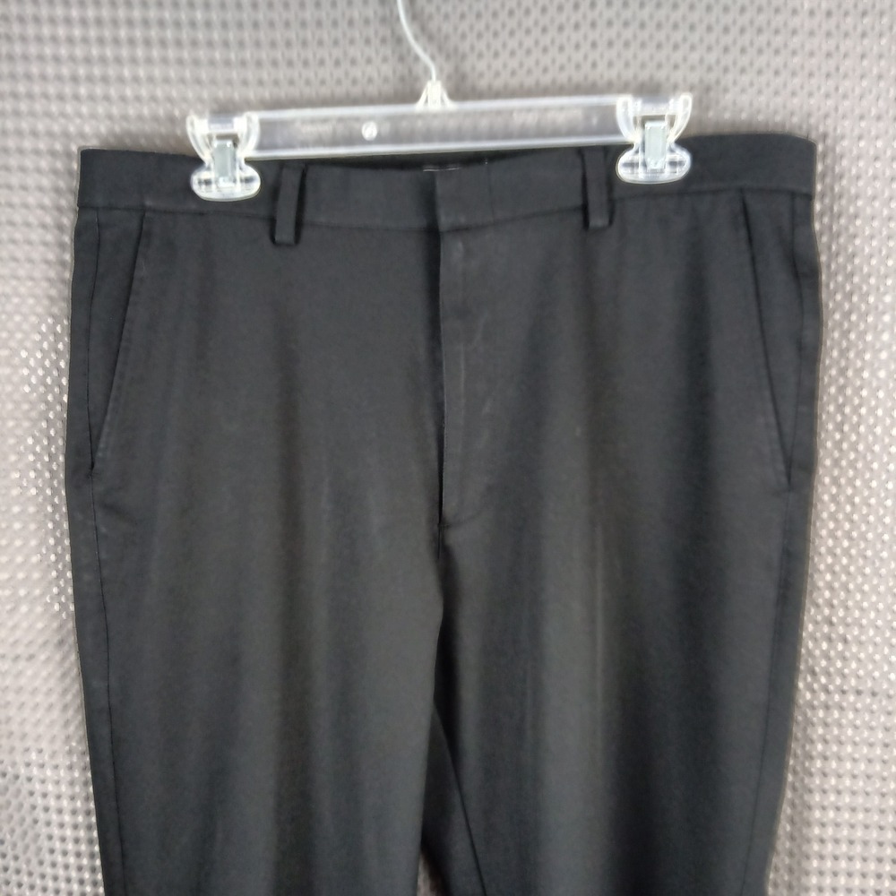oobe Mens Black Dress Pants Slacks Stretch Performance 34x30